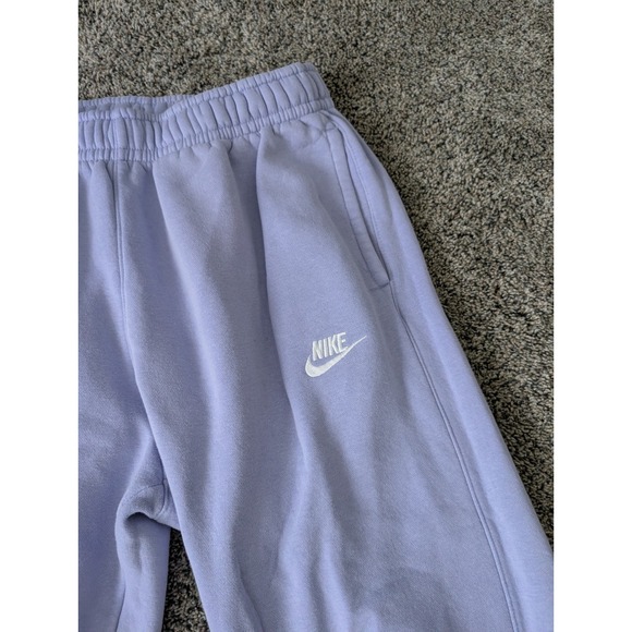 Nike Sportswear Essential Fleece Joggers Lavender Purple Womens Medium - Picture 2 of 5